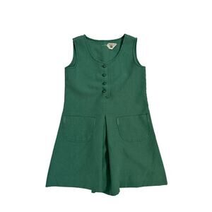 Vintage Girl Scouts Jumper Vest Size 8 Girls Green 100% Polyester